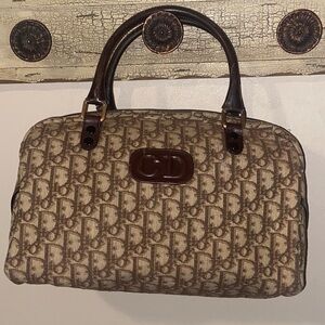 Christian Dior Vintage Rare Trotter Boston Speedy Handbag